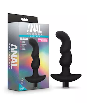 Blush Anal Adventures Platinum Silicone Vibrating Prostate Massager 03&nbsp;- Black