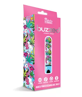 Buzzed 3.5" Rechargeable Bullet - Stoner Chick Blue