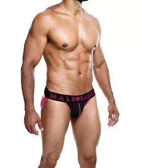 Male Basics Neon Jockstrap Coral Xl
