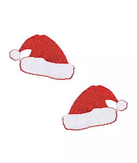 Neva Nude Freaking Awesome Glitter Santa Hat Pasties - Red O/s