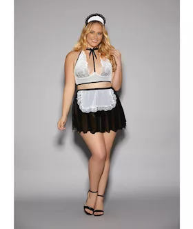 Euphoria French Maid W/headpiece Black/white Qn