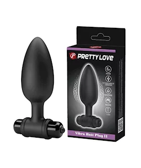 Pretty Love Vibra Butt Plug Ii - Black