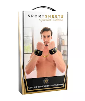 Sportsheets Cuffs & Blindfold Set - Special Edition