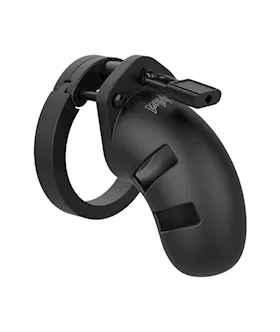 Shots Man Cage Chastity 3.5" Cock Cage Model 20 - Black
