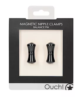 Shots Ouch Balance Pin Magnetic Nipple Clamps - Black
