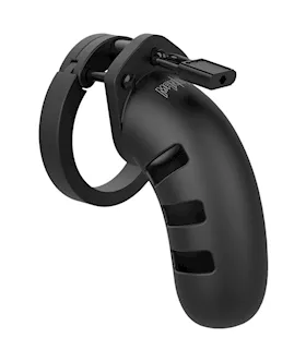 Shots Man Cage Chastity 4.5" Cock Cage Model 21 - Black