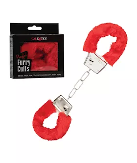 Playful Furry Cuffs - Red