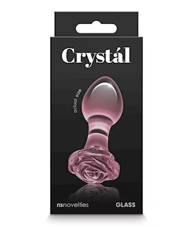Crystal Rose Butt Plug - Pink