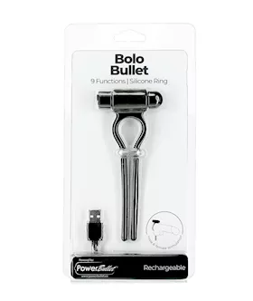Bolo Bullet Vibrating Adjustable Cock Tie - Black