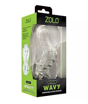 Zolo Gripz Wavy Stroker - Clear
