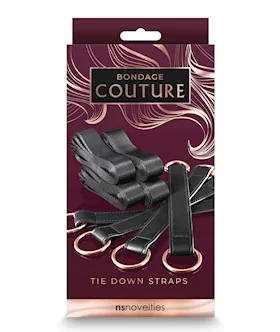 Bondage Couture Tie Down Straps - Black