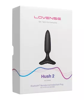 Lovense Hush 2 1" Butt Plug - Black
