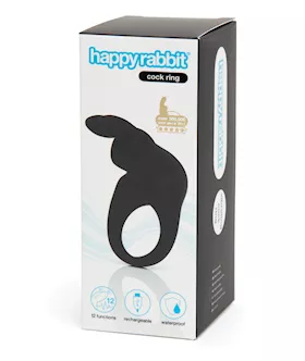 Happy Rabbit Rechargeable Cock Ring - Black