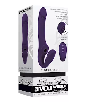 Evolved 2 Become 1 Strapless Strap On - Purple