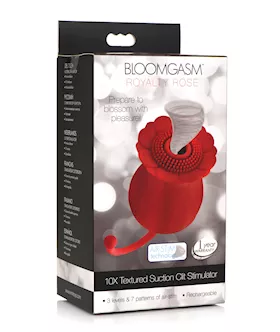 Inmi Bloomgasm Royalty Rose 10x Suction & Clit Stimulator - Red