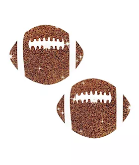 Neva Nude Football Glitter Pasties - Brown O/s