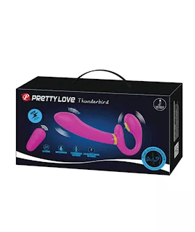 Pretty Love Thunderbird Electrostim Strapless Strap On - Fuchsia