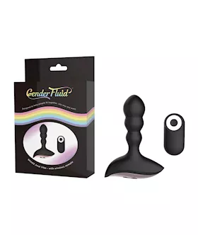 Gender Fluid Shake Anal Vibe W/remote - Black