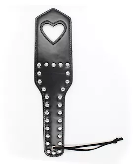 Plesur Cut-out Heart W/studs Paddle - Black