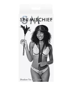 Sex & Mischief Shadow Tie & Tickle Kit - Black