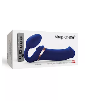 Strap On Me Multi Orgasm Bendable Strapless Strap On Extra Large - Night Blue
