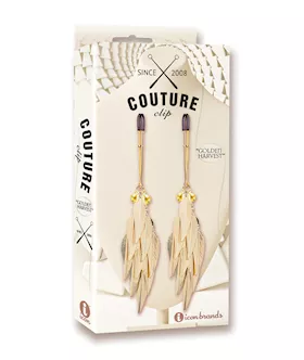 Couture Clips Luxury Nipple Clamps - Golden Harvest