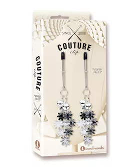 Couture Clips Luxury Nipple Clamps - Silver Falls