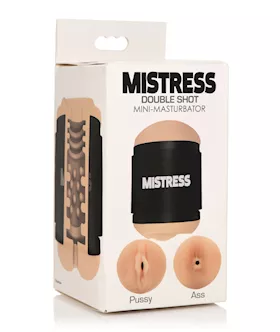 Curve Toys Mistress Double Shot Mini Masturbator Pussy & Ass - Light