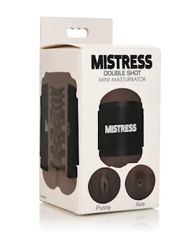 Curve Toys Mistress Double Shot Mini Masturbator Pussy & Ass - Dark