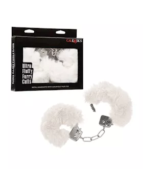 Ultra Fluffy Furry Cuffs - White