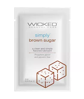 Wicked Sensual Care Simply Water Based Lubricant - .1 Oz Brown Sugar