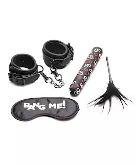 Bang! 4 Pc Bondage Kit - Black