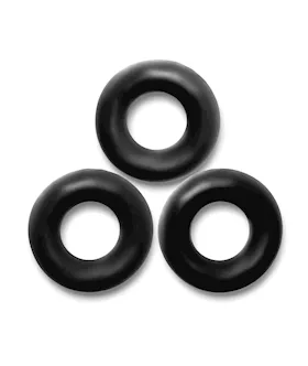 Oxballs Fat Willy 3 Pack Jumbo Cock Rings - Black