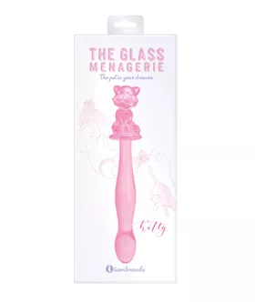 Glass Menagerie Kitty Glass Dildo - Pink