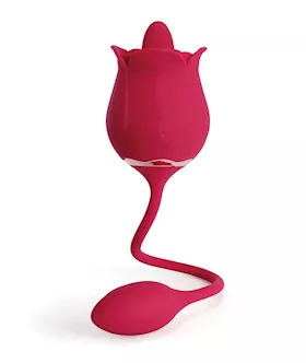 Fiona Clit Licking Rose & Vibrating Egg - Red