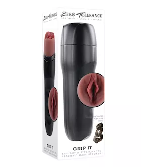 Zero Tolerance Grip It Vaginal Stroker - Dark