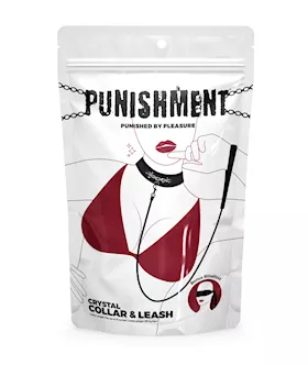Punishment Crystal Detail Collar & 37" Leash
