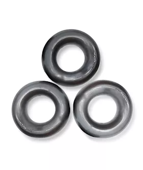 Oxballs Fat Willy 3 Pack Jumbo Cock Rings - Steel
