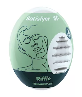 Satisfyer Masturbator Egg Riffle - Light Green