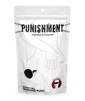 Punishment Bunny Tail Butt Plug - Black