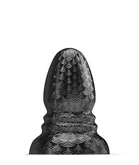 665 Stretch'r Ripple Butt Plug - M Bla