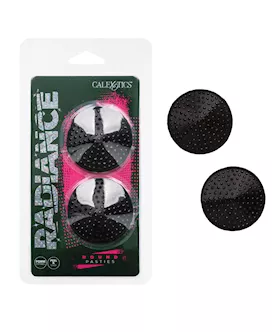 Radiance Round Pasties Black O/s