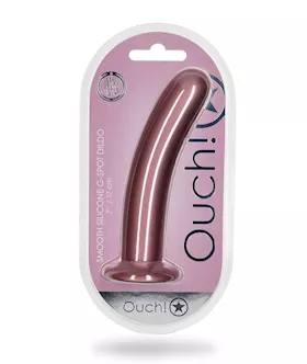 Shots Ouch 7" Smooth G-spot Dildo - Rose Gold