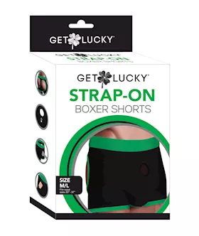 Get Lucky Strap On Boxers - M-l Black/green