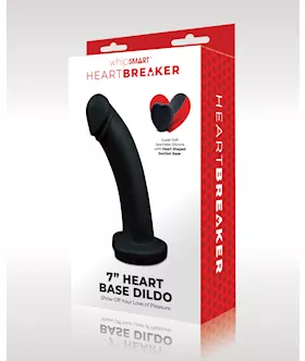 Whipsmart Heartbreaker 7" Heart Based Dildo - Black/red