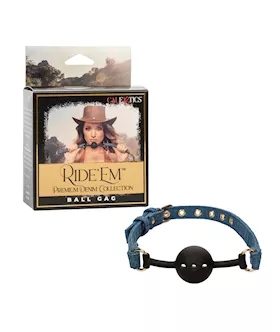 Ride 'em Premium Denim Collection Ball Gag