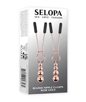 Selopa Beaded Nipple Clamps - Rose Gold