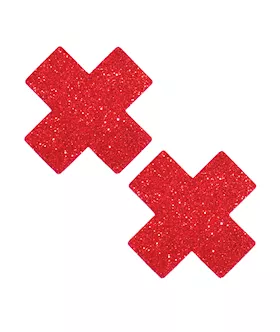 Neva Nude Ravish Me Glitter X Factor Pasties - Red O/s