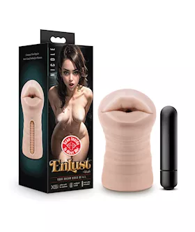 Blush Enlust Mouth Stroker W/vibrating Bullet - Nicole
