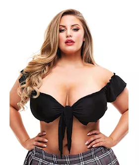 Teacher's Pet School Girl Tie Top Black 1x